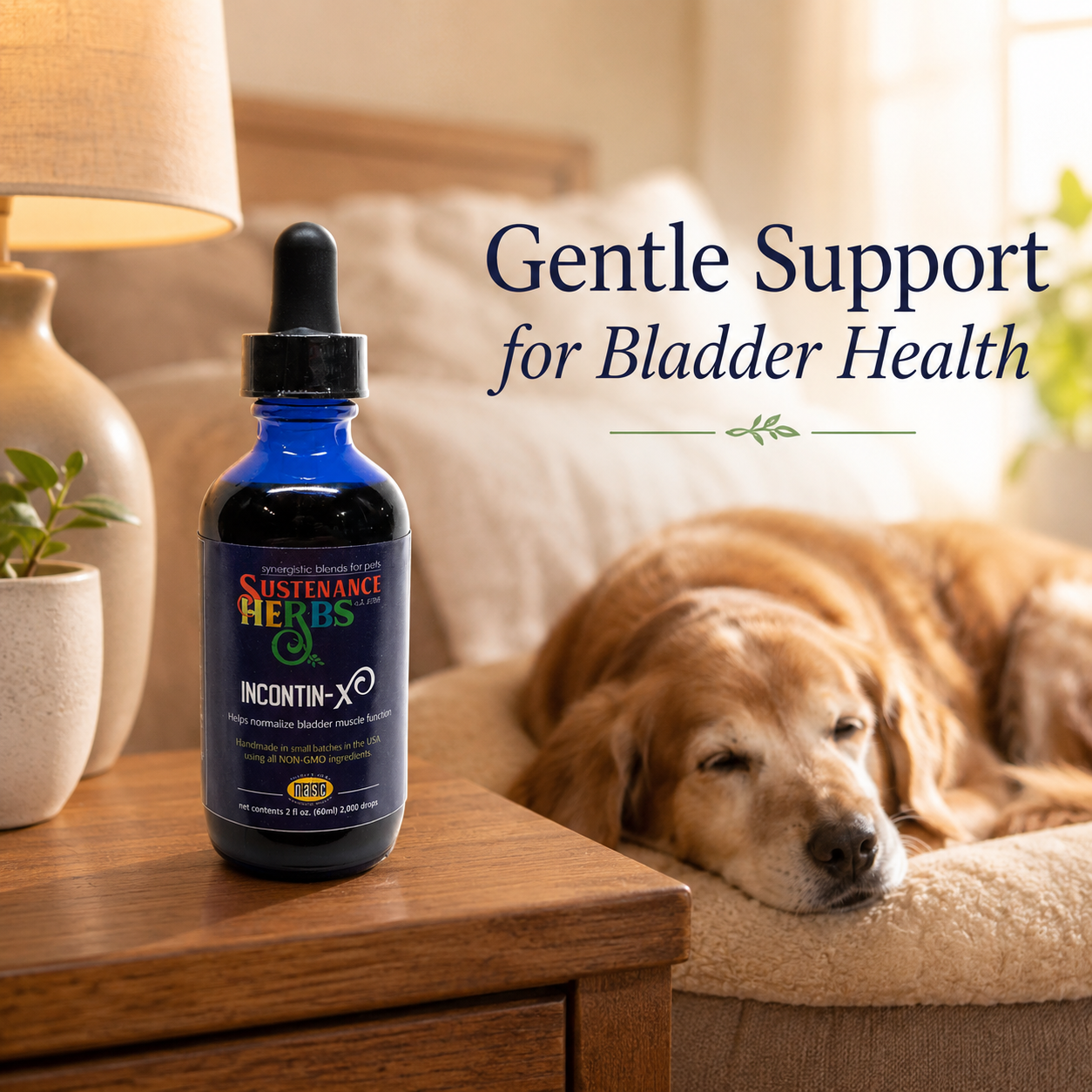 IncontinX™ – Herbal Bladder Support for Dogs – Sustenance Herbs