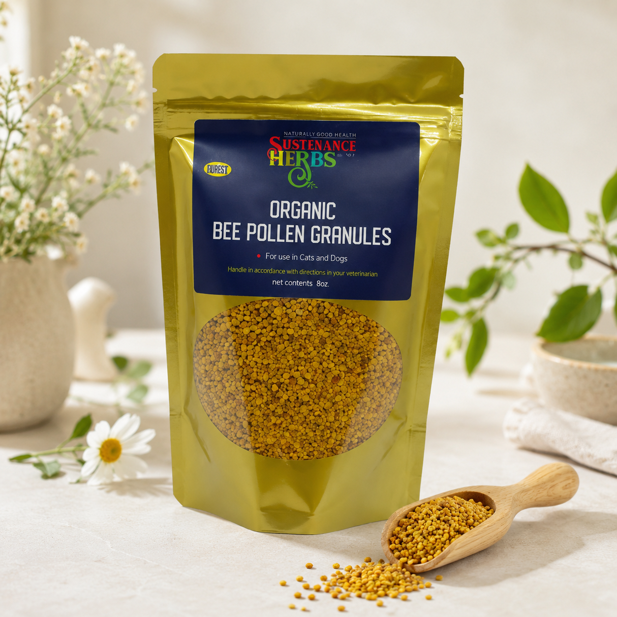 Organic Bee Pollen – Nutrient-Rich Superfood for Pets