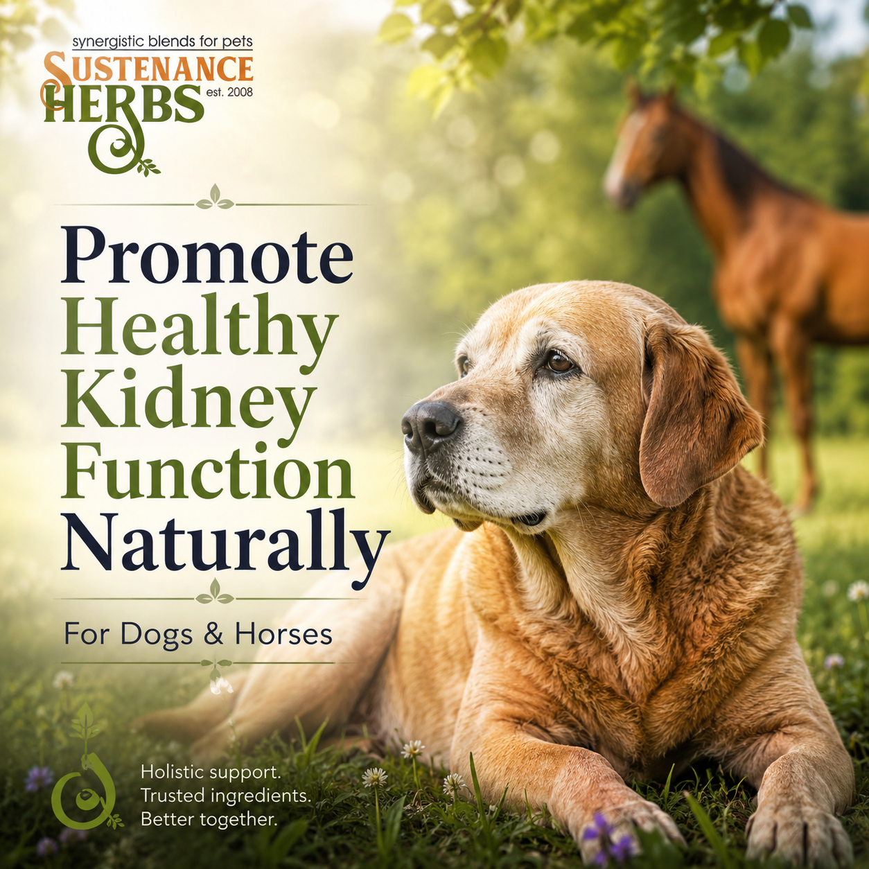 Kidney Works™ – Natural Herbal Kidney Support for Dogs & Horses