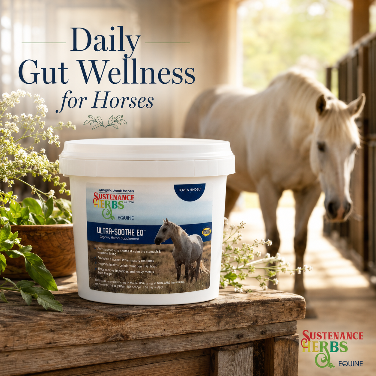 Ultra-Soothe EQ™ – Herbal Digestive Support for Horses