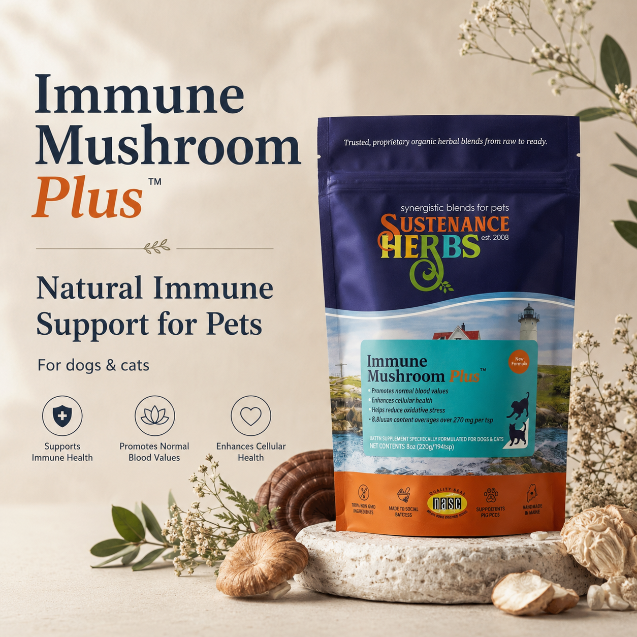 Immune Mushroom Plus | Natural Immune Support for Pets