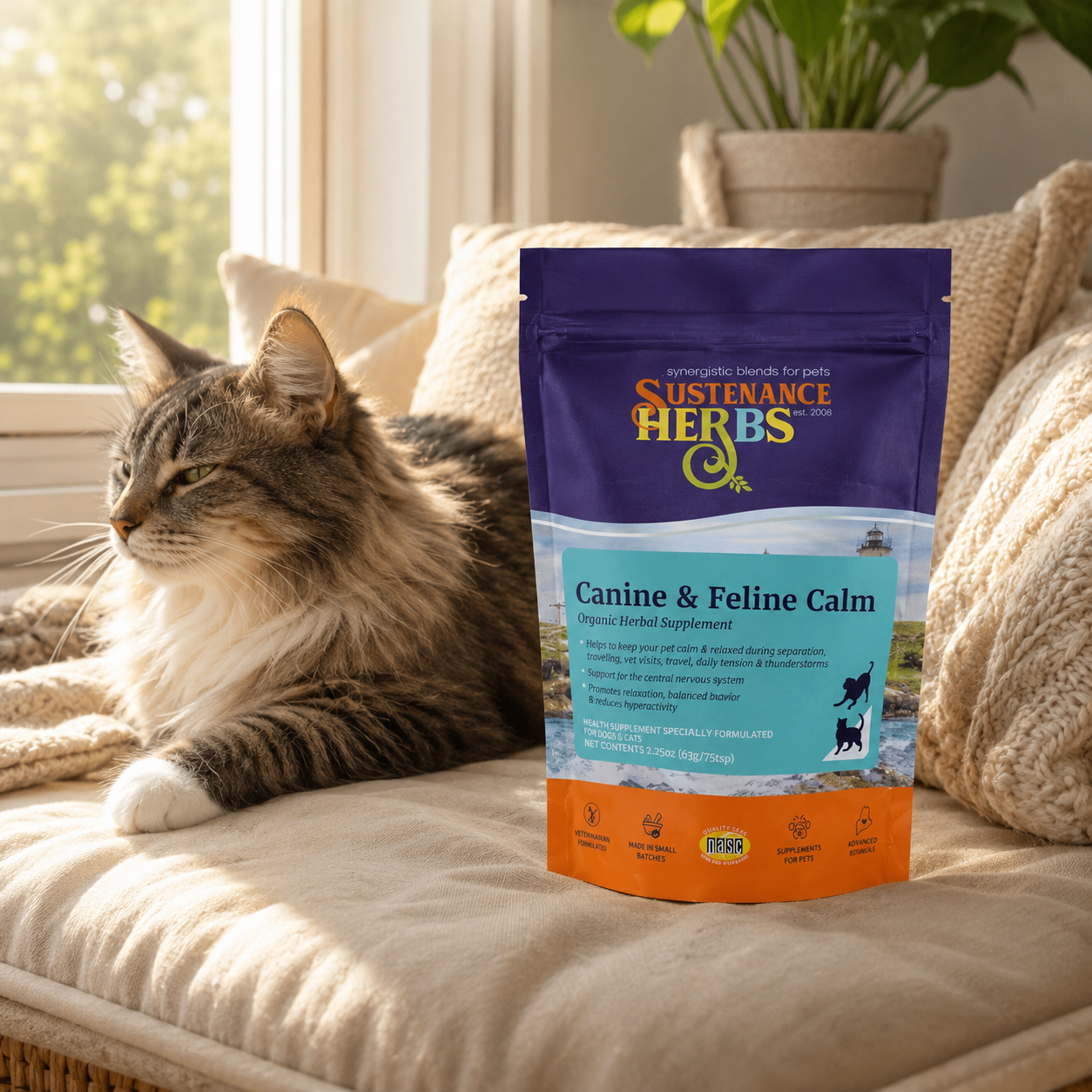 Canine & Feline Calm – Organic Anxiety Support for Dogs & Cats