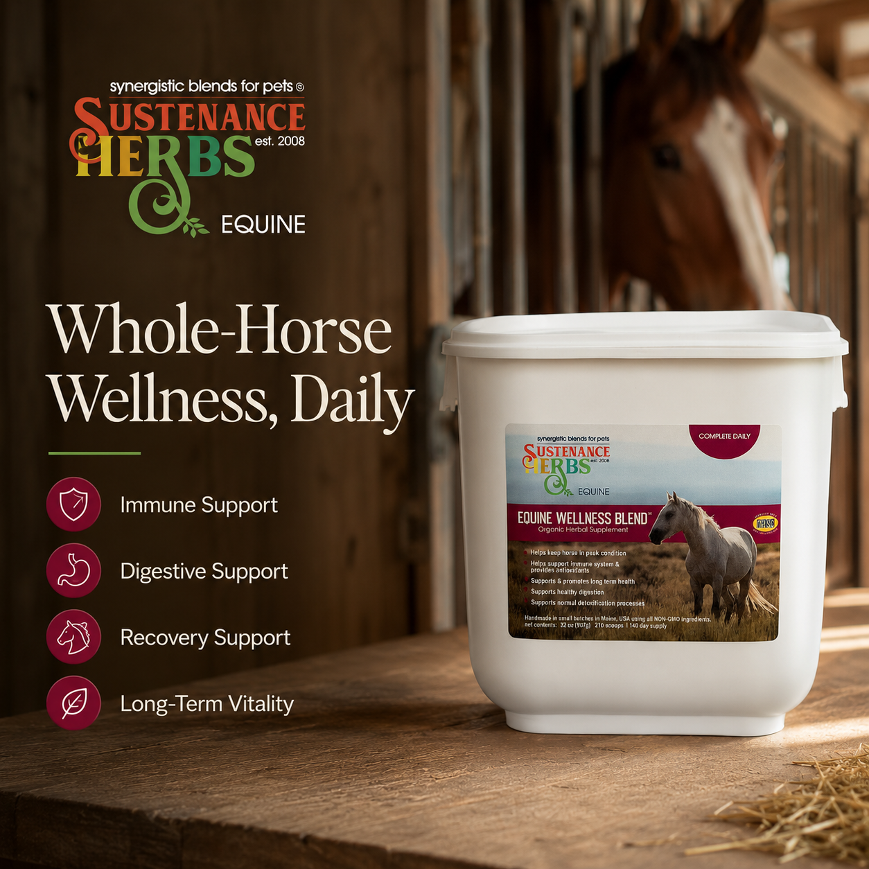 EWB™-Once Daily | Complete Organic Daily Supplement for Horses