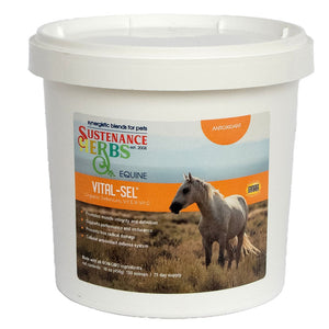 sustenance herbs for pets vital-sel organic formula for muscle  and nervous systems in horses
