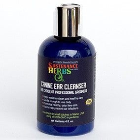4 oz bottle of sustenance herbs for pets canine ear cleanser