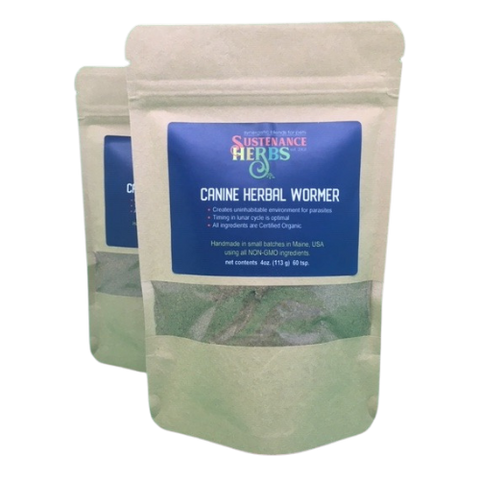 refill bags of canine herbal wormer