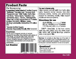 product facts label for sustenance herbs for pets ewb-once daily equine wellness blend