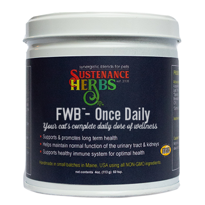 4 oz tin of sustenance herbs for pets daily herbal wellness blend for cats