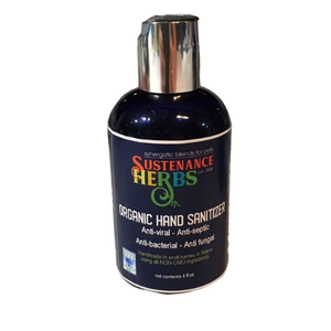 4 oz bottle of sustenance herbs for pets  anti-viral and anti-bacterial organic hand sanitizer