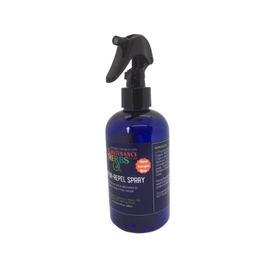 8 oz spray bottle of sustenance herbs for pets chemical free natural neem based tick and mosquito repellant for dogs and people