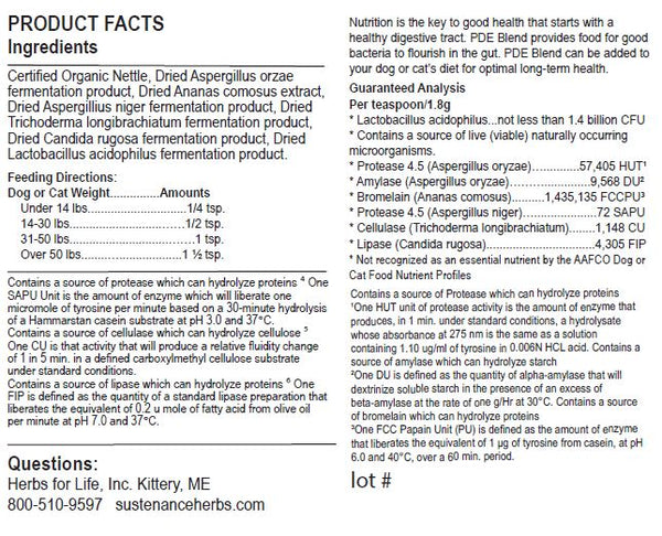 Pet Probiotic and Digestive Enzyme Blend