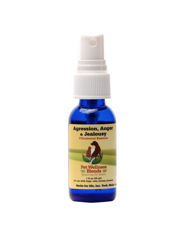 1 oz bottle of sustenance herbs for pets flower essence for aggression, anger and jealousy