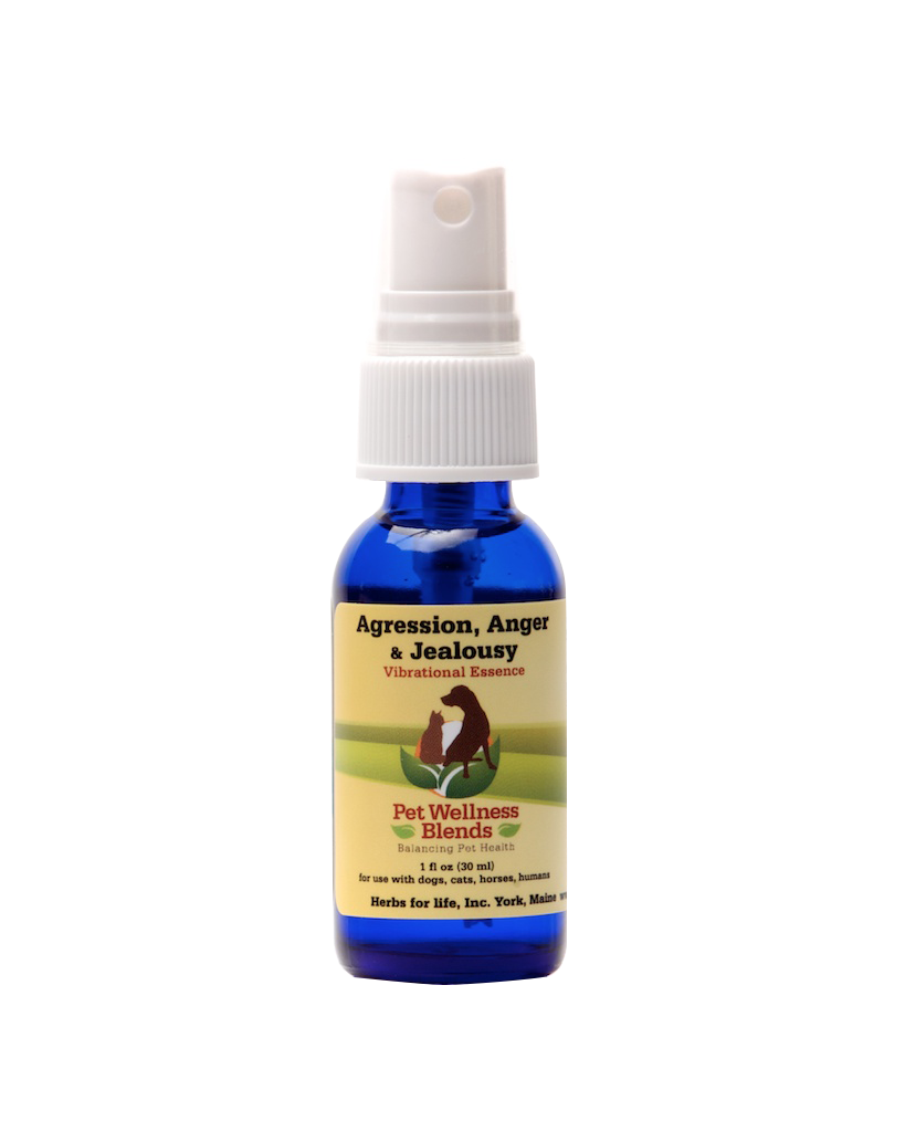 1 oz bottle of sustenance herbs for pets flower essence for aggression, anger and jealousy