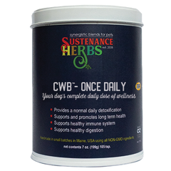 sustenance herbs for pets cwb once daily for dogs, an all  natural organic supplement for pets